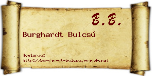Burghardt Bulcsú névjegykártya
